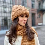 Chunky Beanie Oversized Hat Beanie Hat Handmade Wool Hat for Women (2)