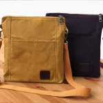 Waxed Canvas Shoulder Bag Medium Sized Crossbody Bag Work Purse (4)