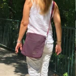 Waxed Canvas Shoulder Bag Medium Sized Crossbody Bag Work Purse (5)